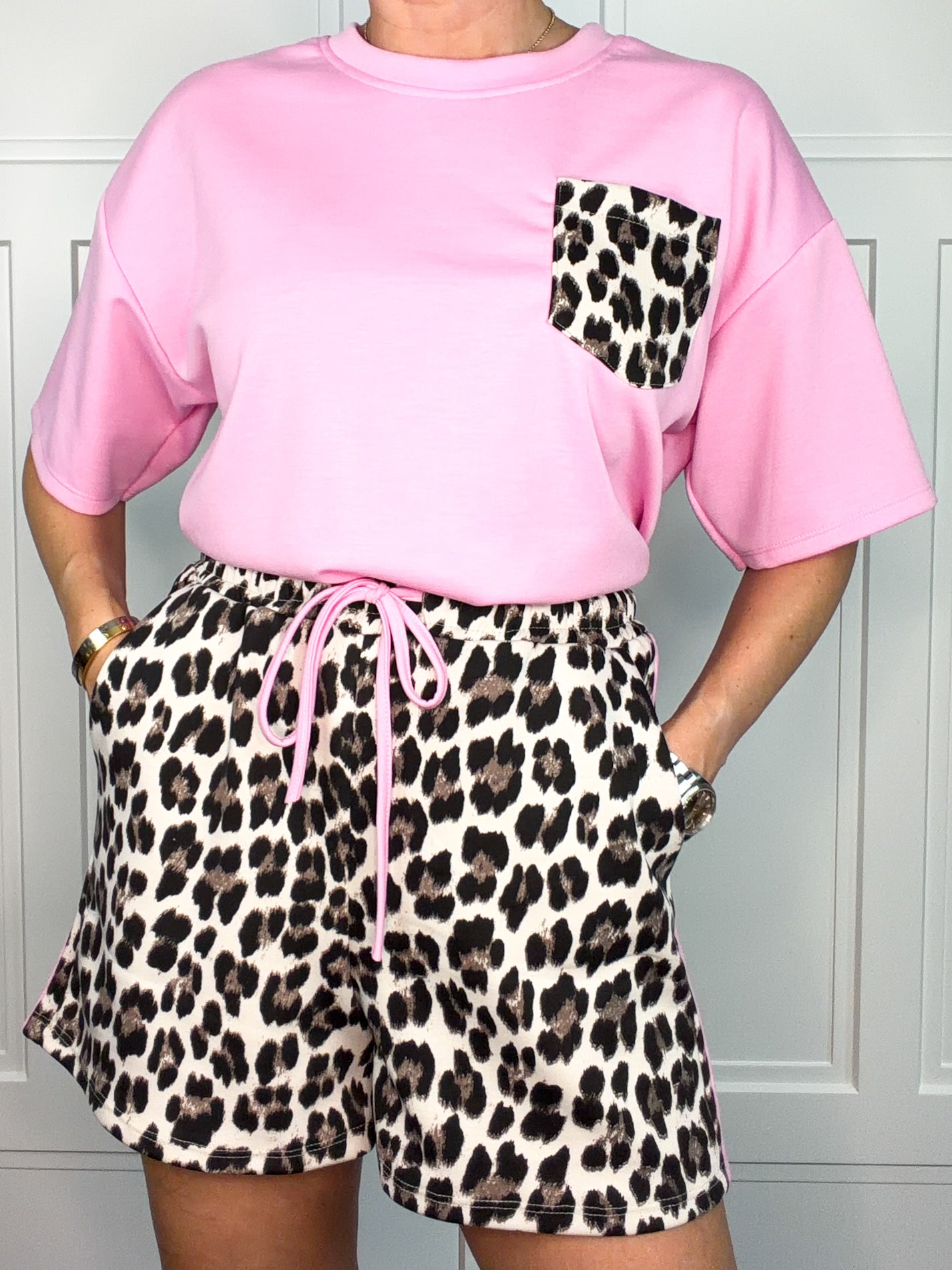 Leo-Zweiteiler in Pink | Made in Italy | Gr. 36–42