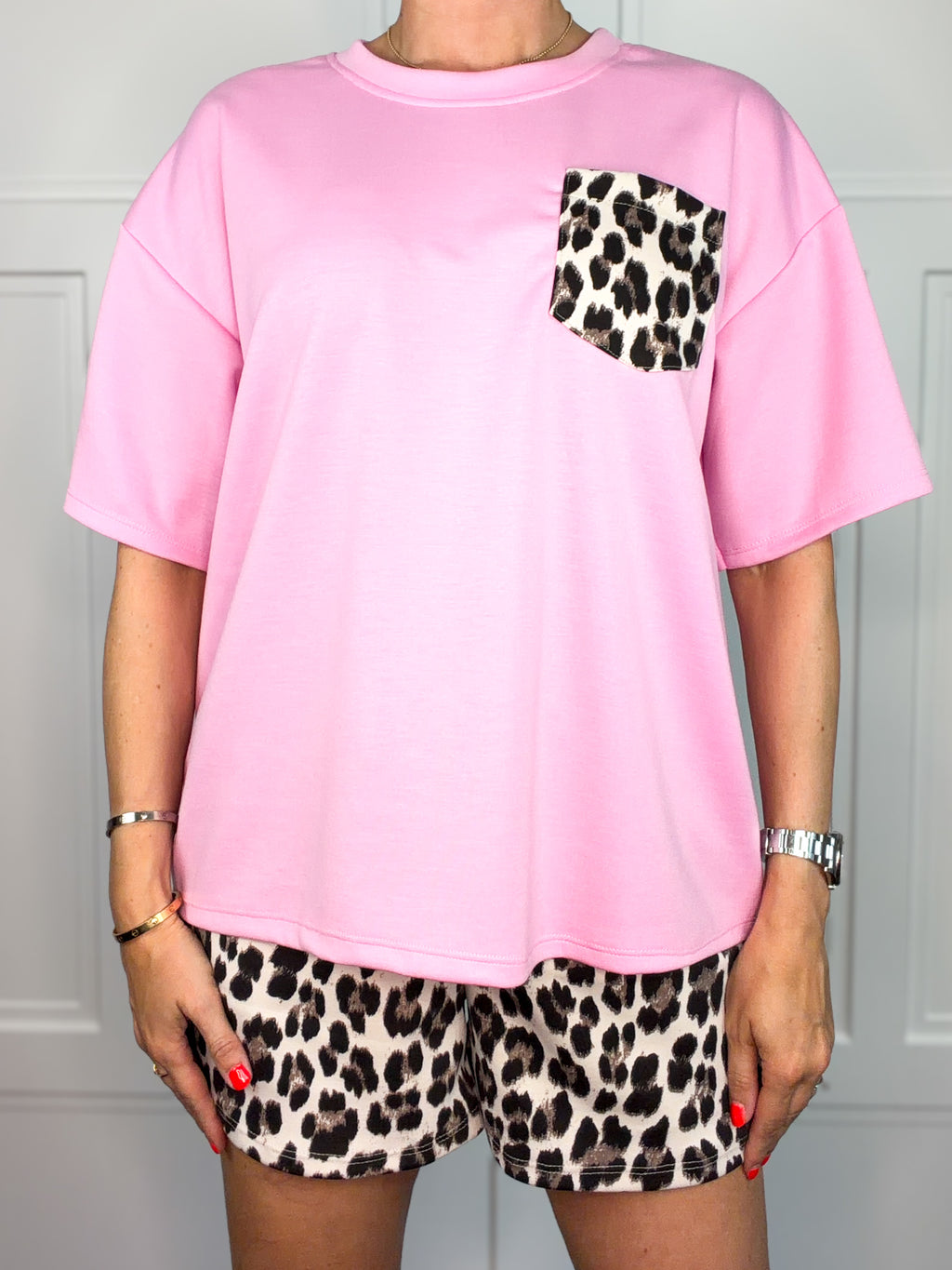 Leo-Shirt in Rosa | Made in Italy | Gr. 36–42