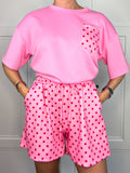 Punkte-Zweiteiler in Pink | Made in Italy | Gr. 36–42