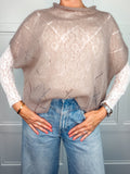 Mohair-Pullunder in Taupe | Made in Italy | Gr. 34–42