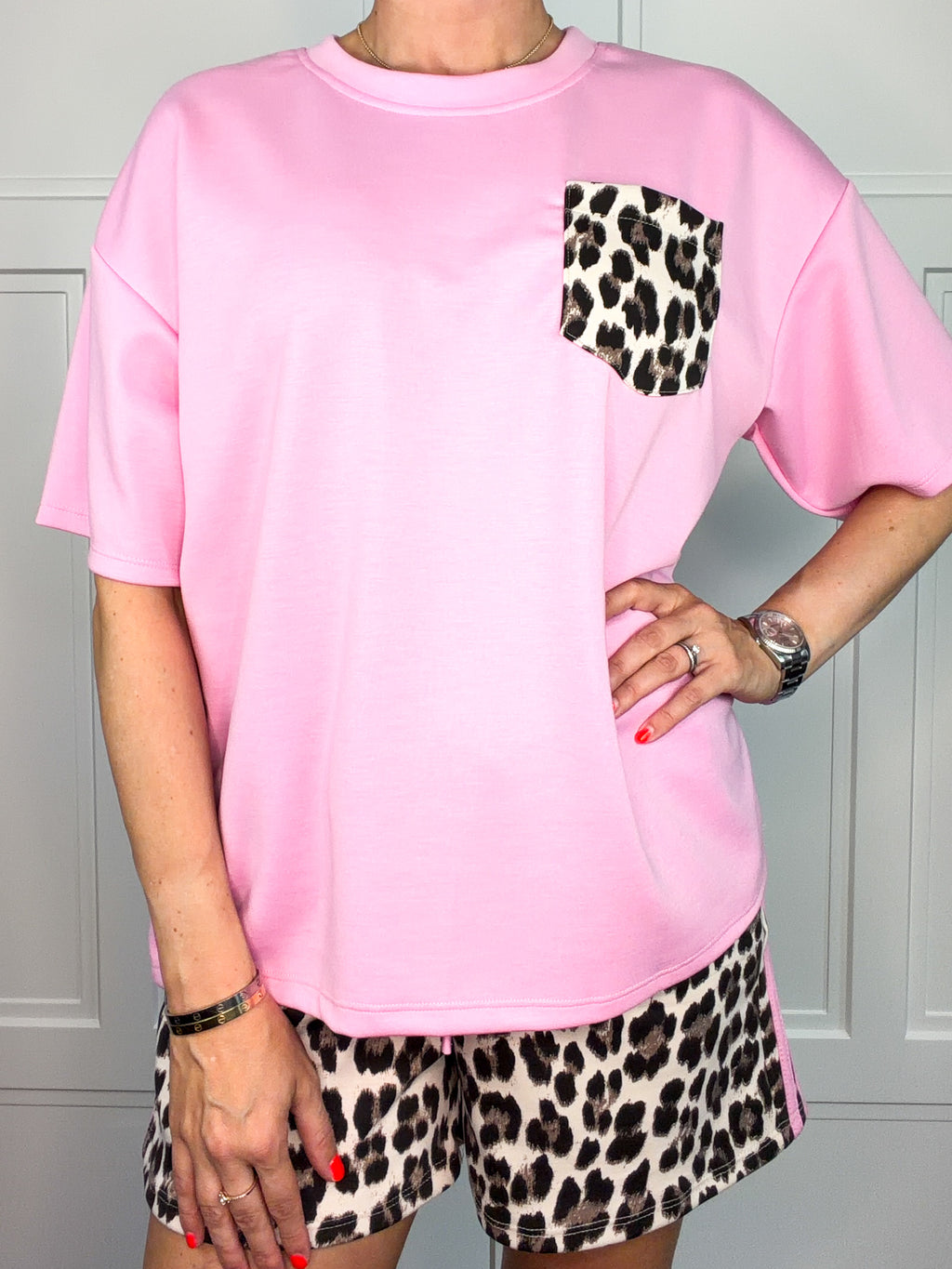 Leo-Shirt in Rosa | Made in Italy | Gr. 36–42