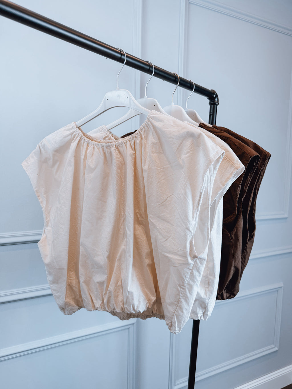 BLUSE creme crop