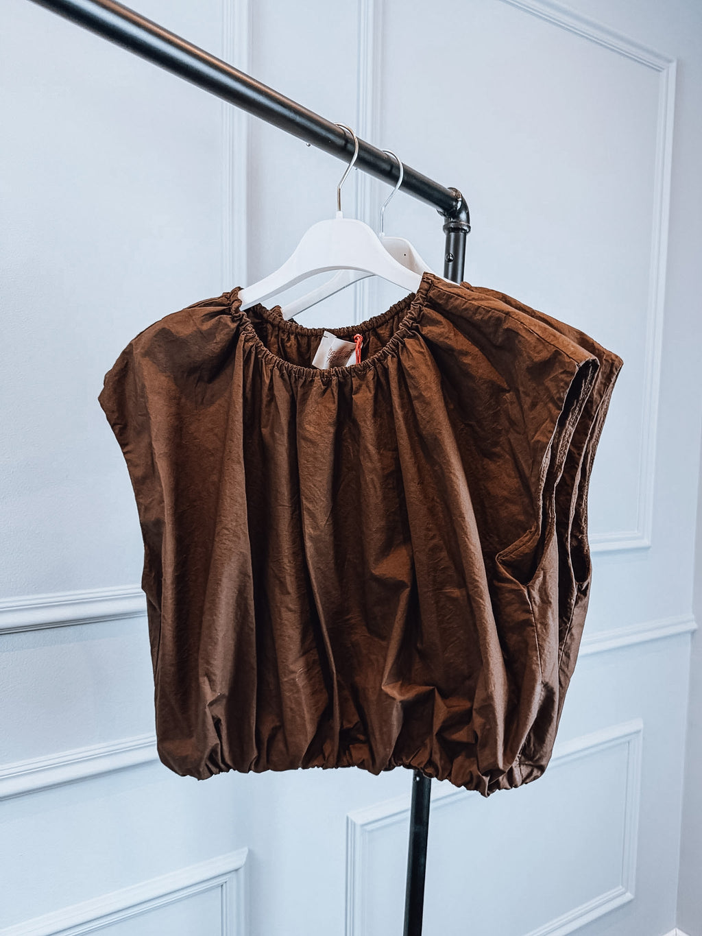 BLUSE braun crop