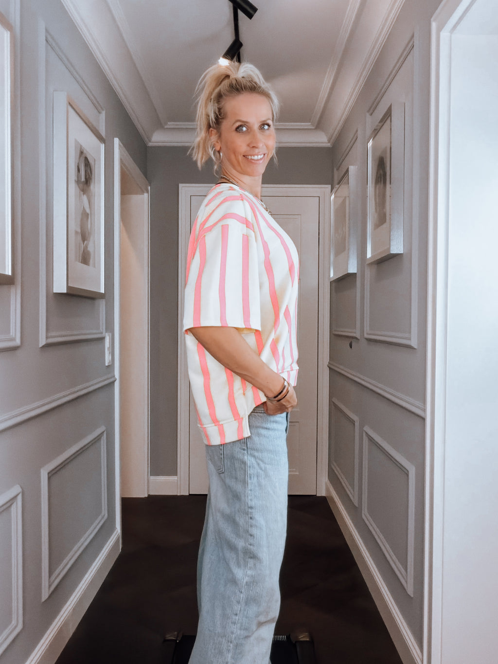 Gestreifter Sweater in Gelb | Made in Italy | Gr. 34–42