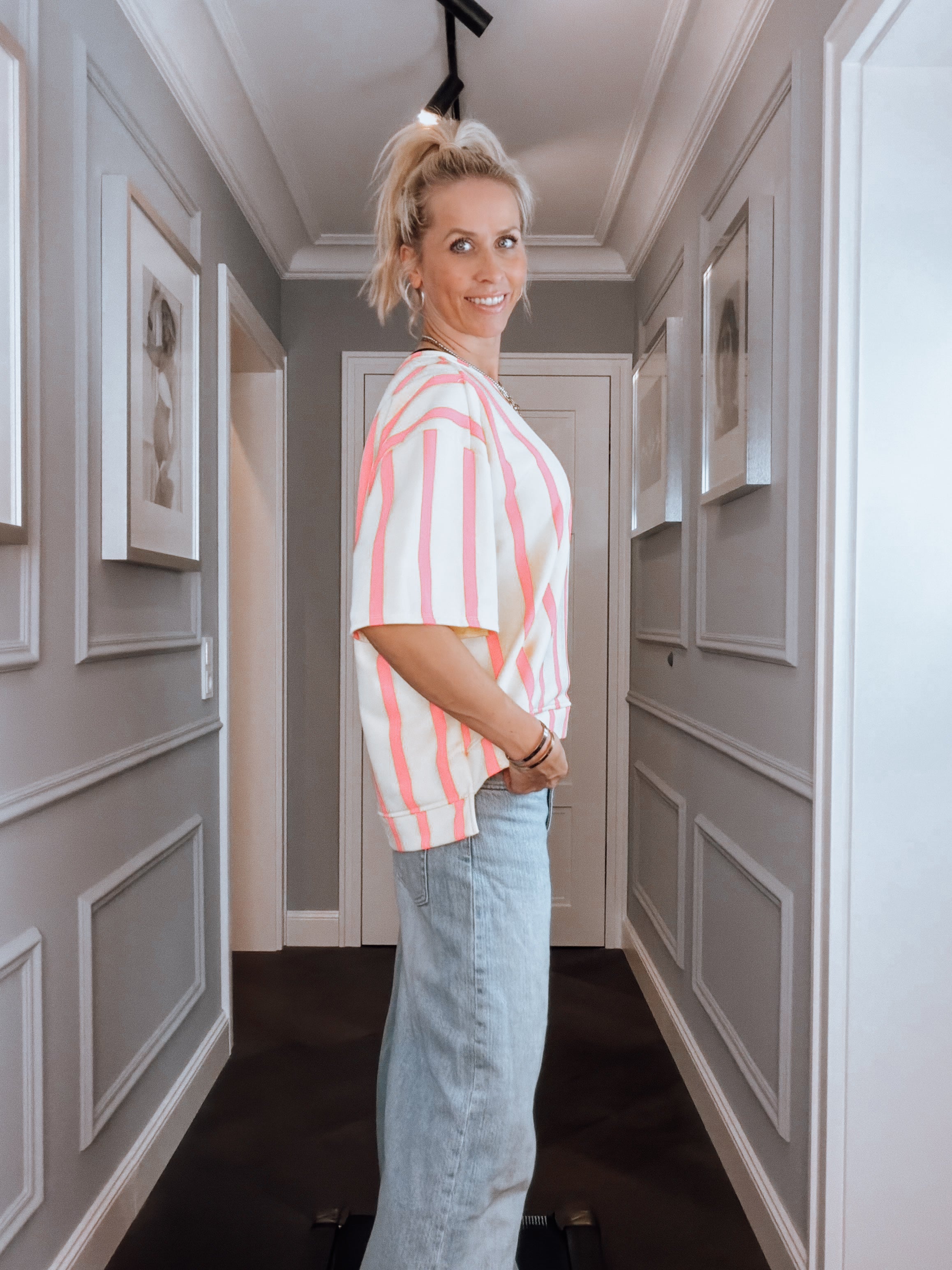 Gestreifter Sweater in Gelb | Made in Italy | Gr. 34–42