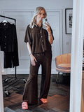 Frottee-Hose in Braun | 100 % Baumwolle | Gr. 36–42
