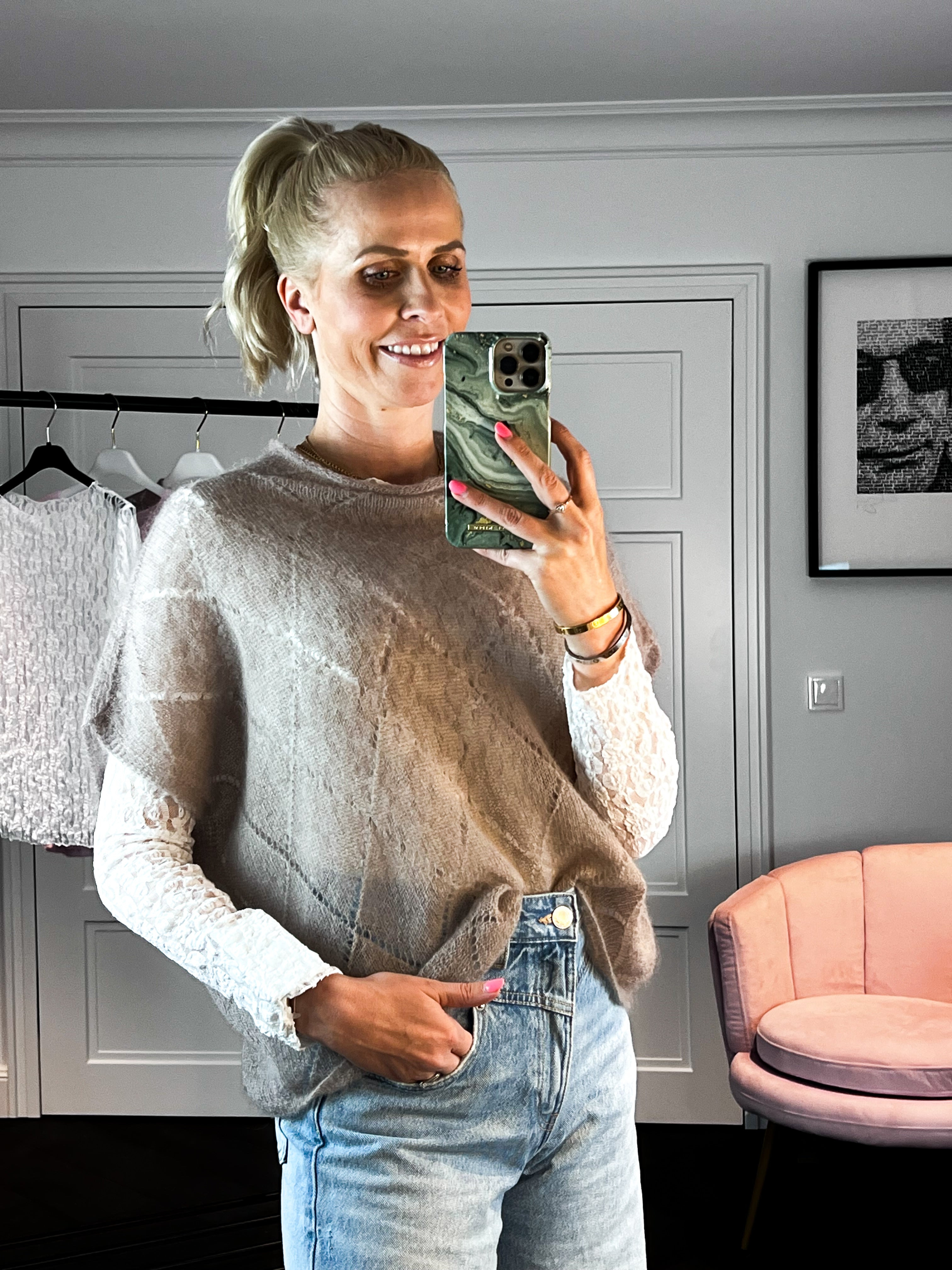 PULLI Mohair taupe