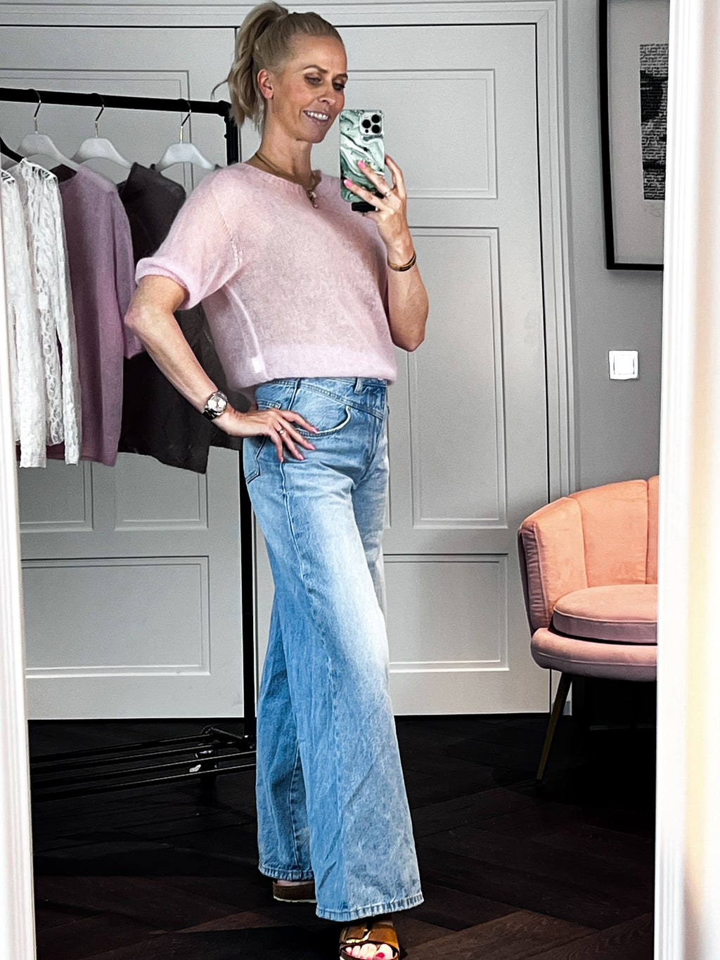 PULLI Mohair rosa