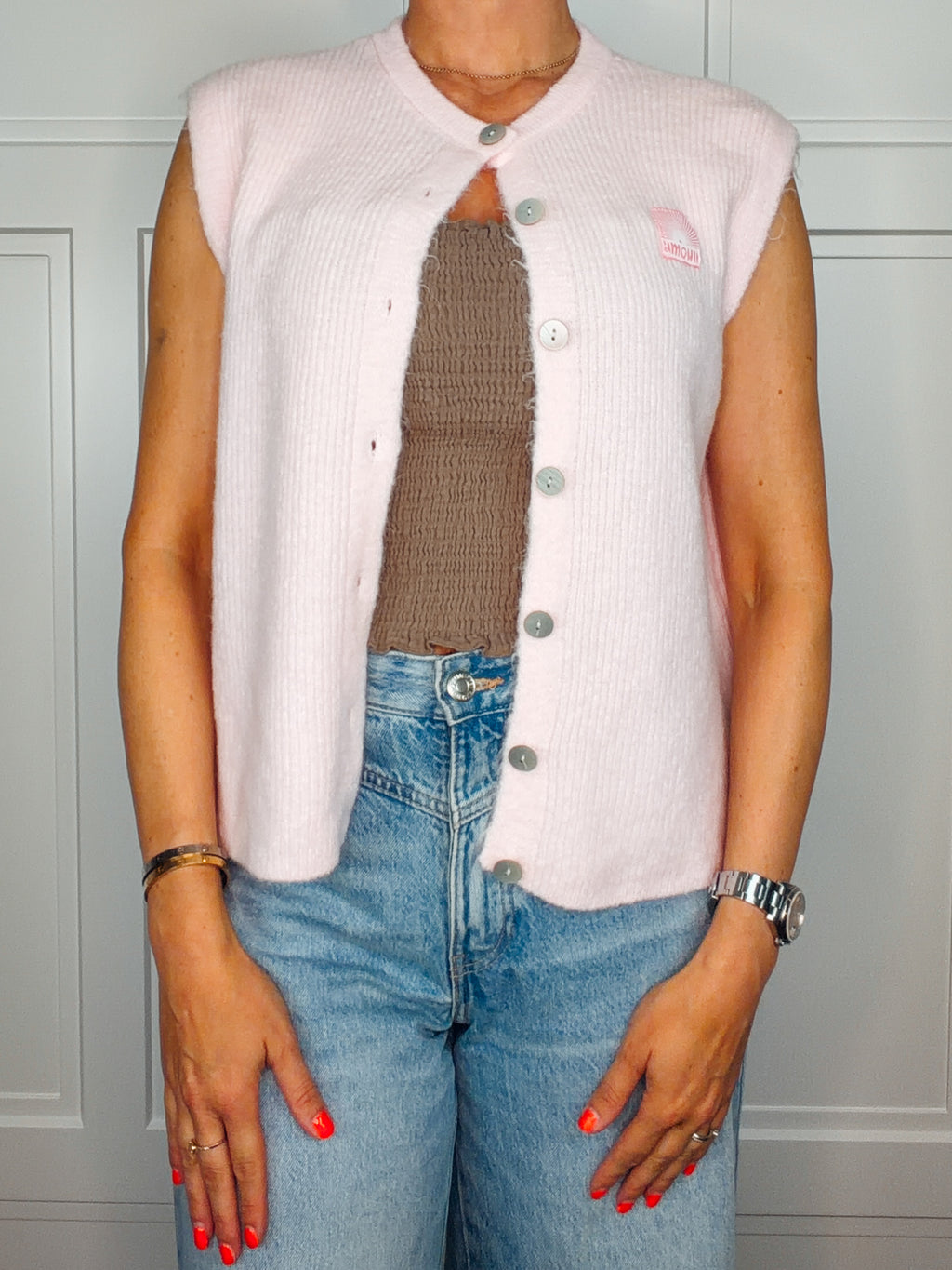 Smok-Bandeau-Top Taupe | Gr. 36–42