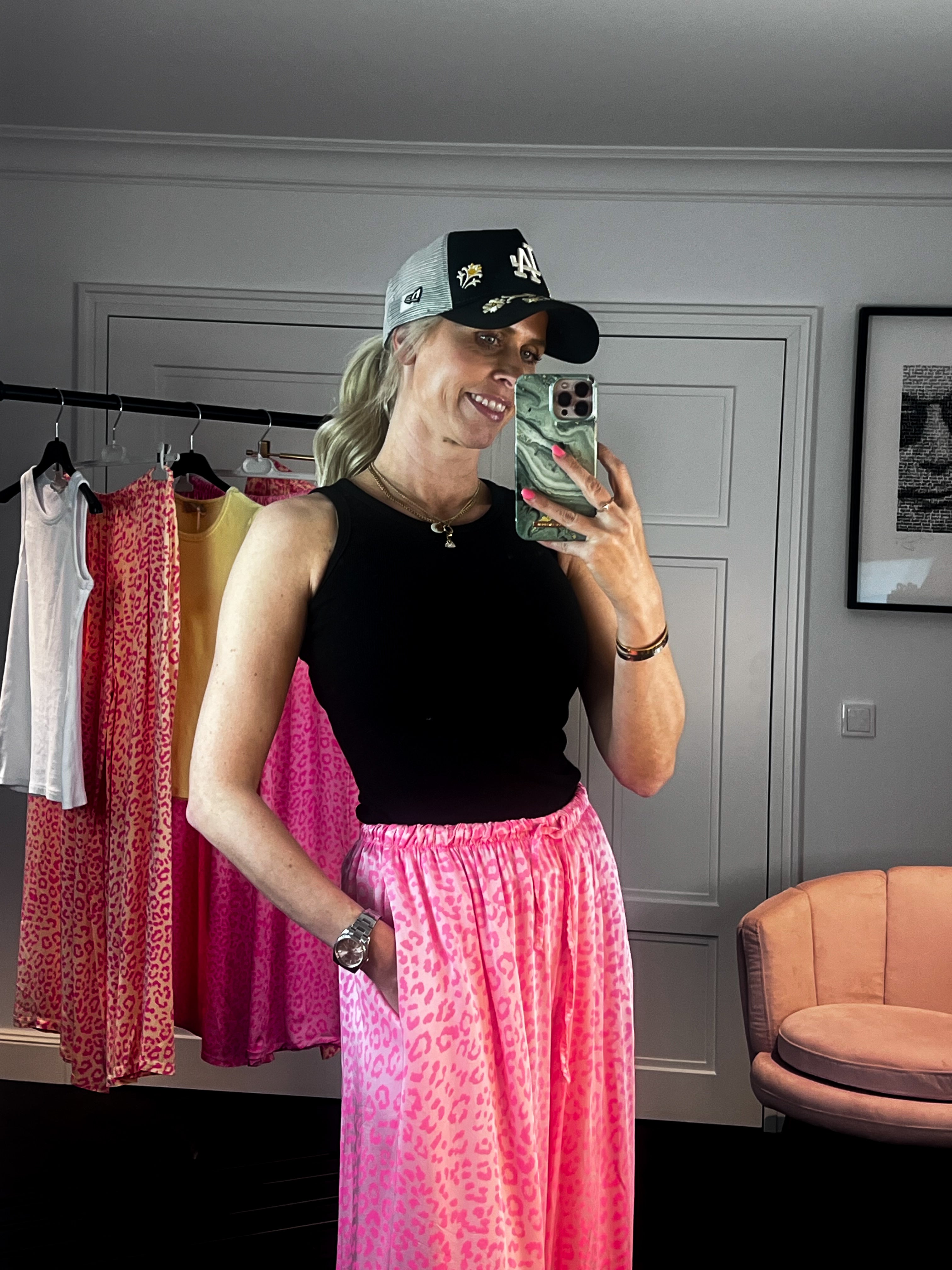 HOSE Leoprint Pink mit Neonpink