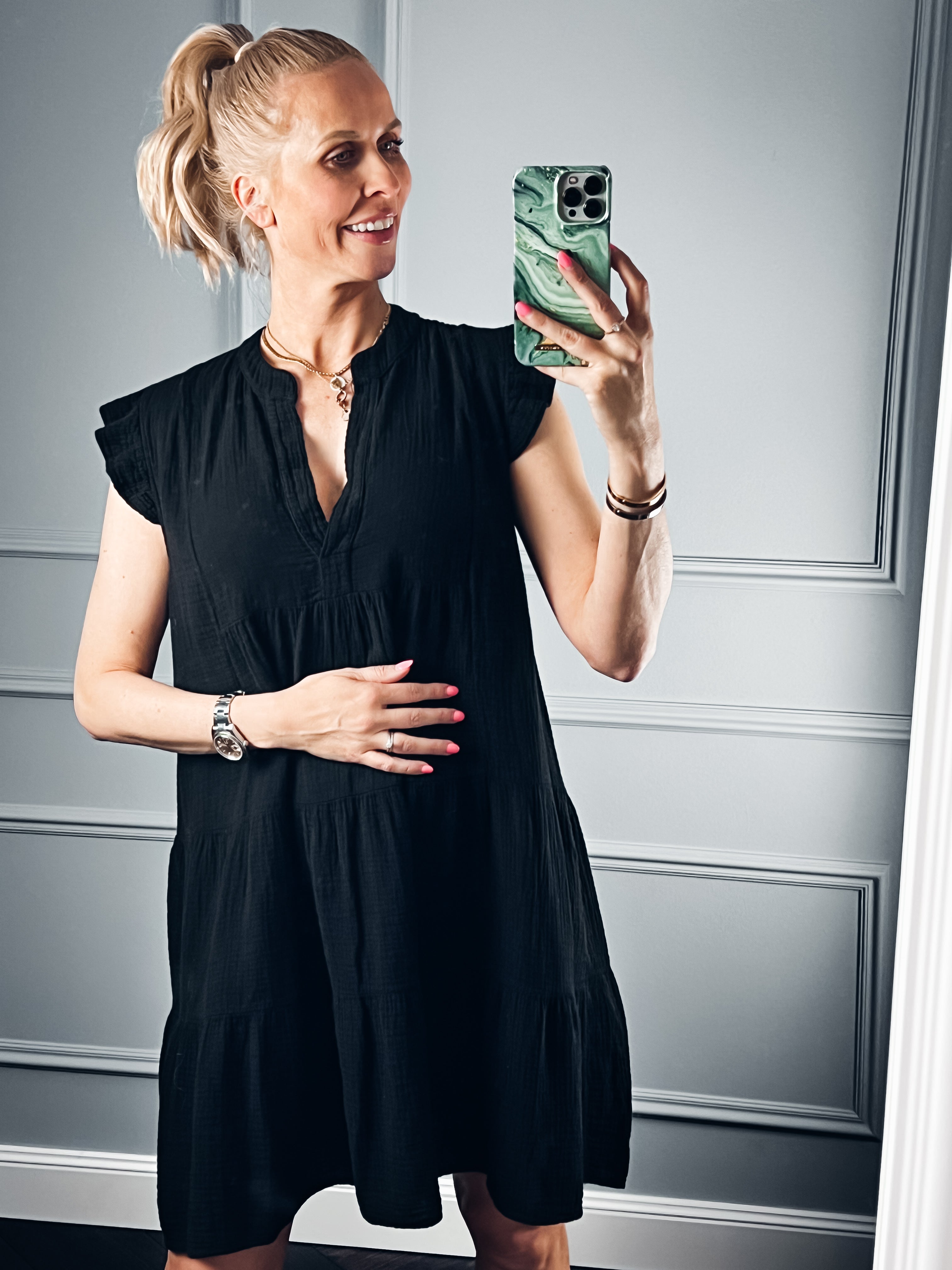 KLEID Musselin schwarz