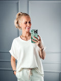 T-SHIRT in wollweiß