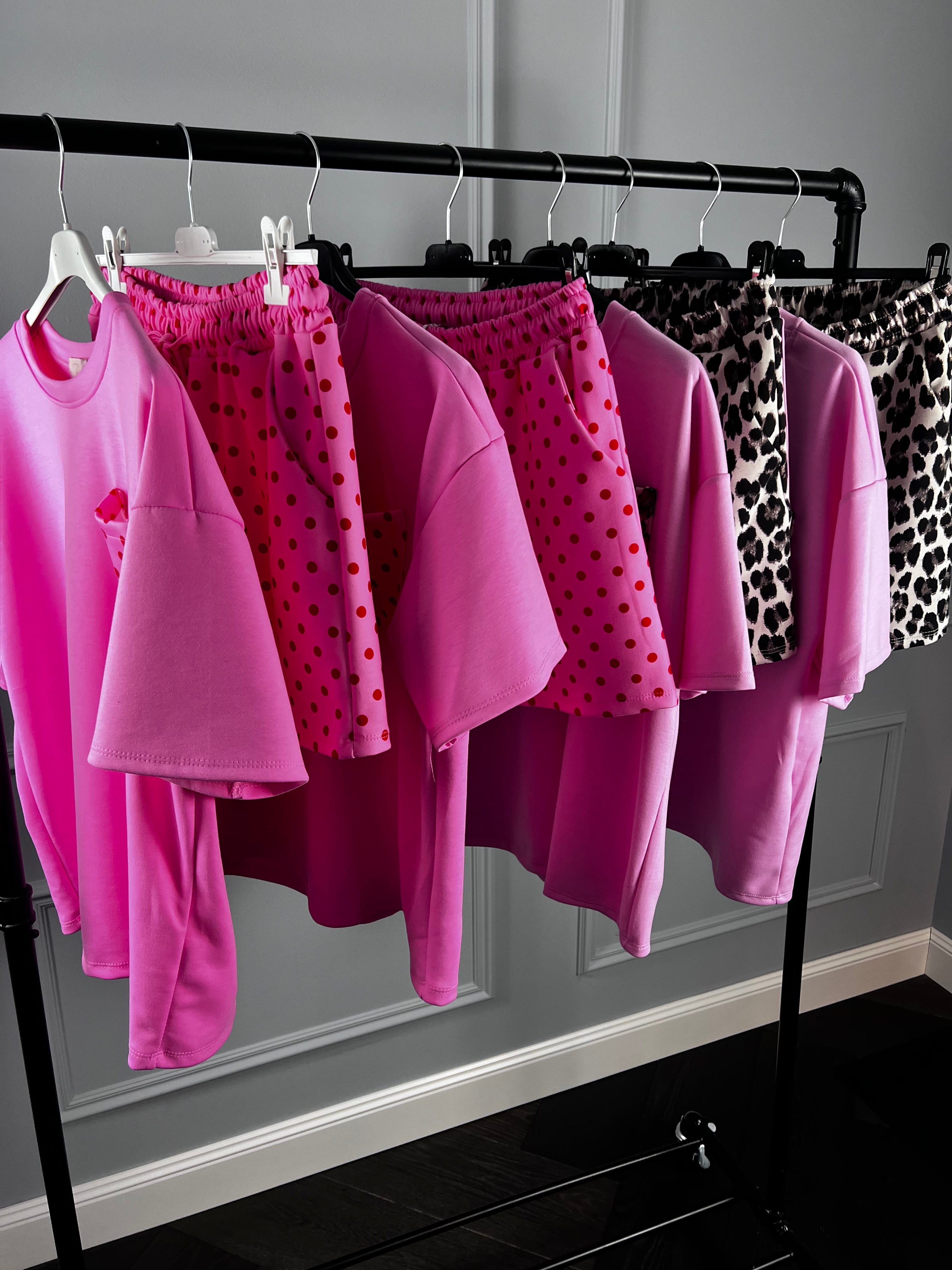 ZWEITEILER pink mit Punkten