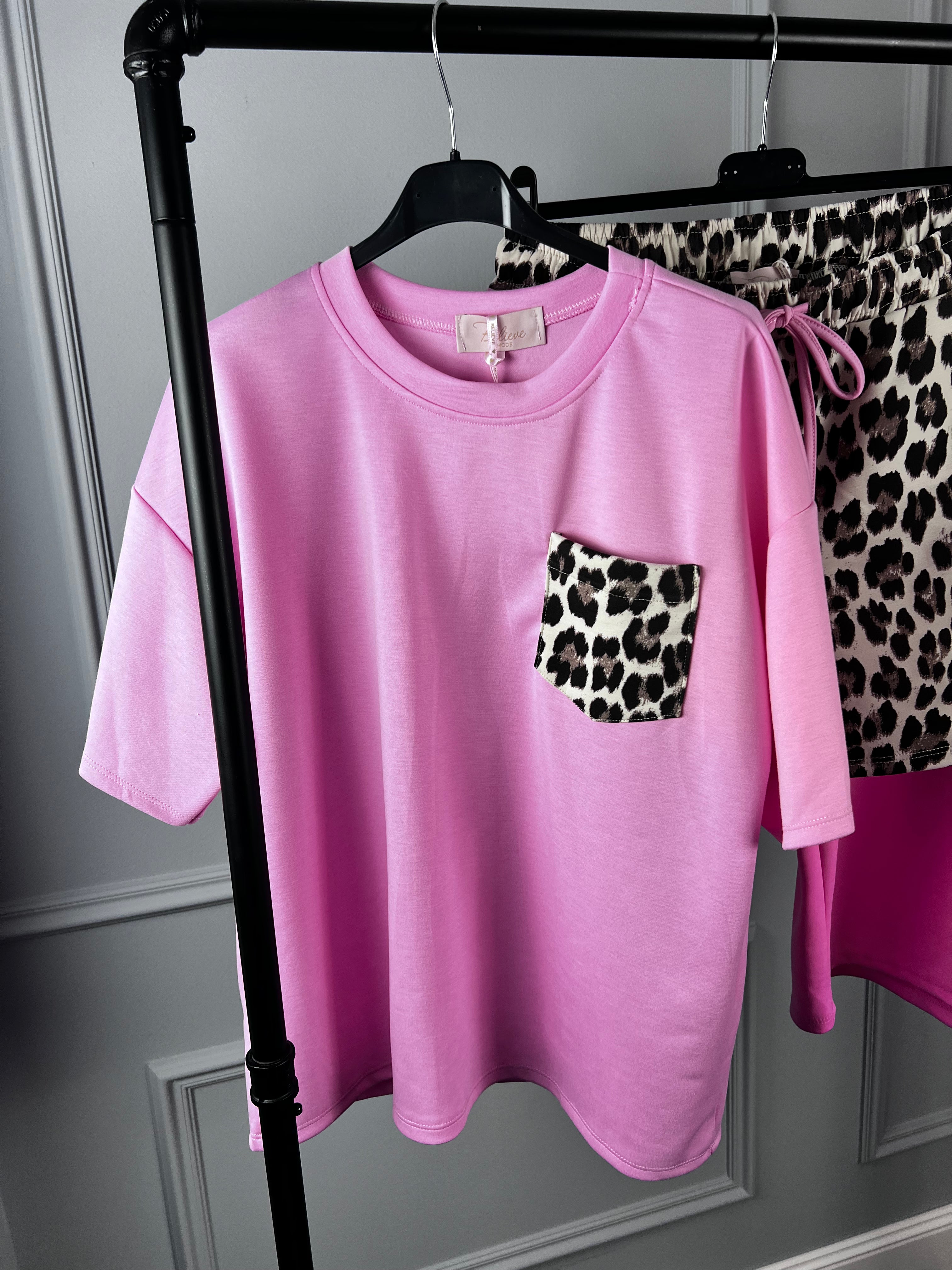 T-SHIRT rosa und leo