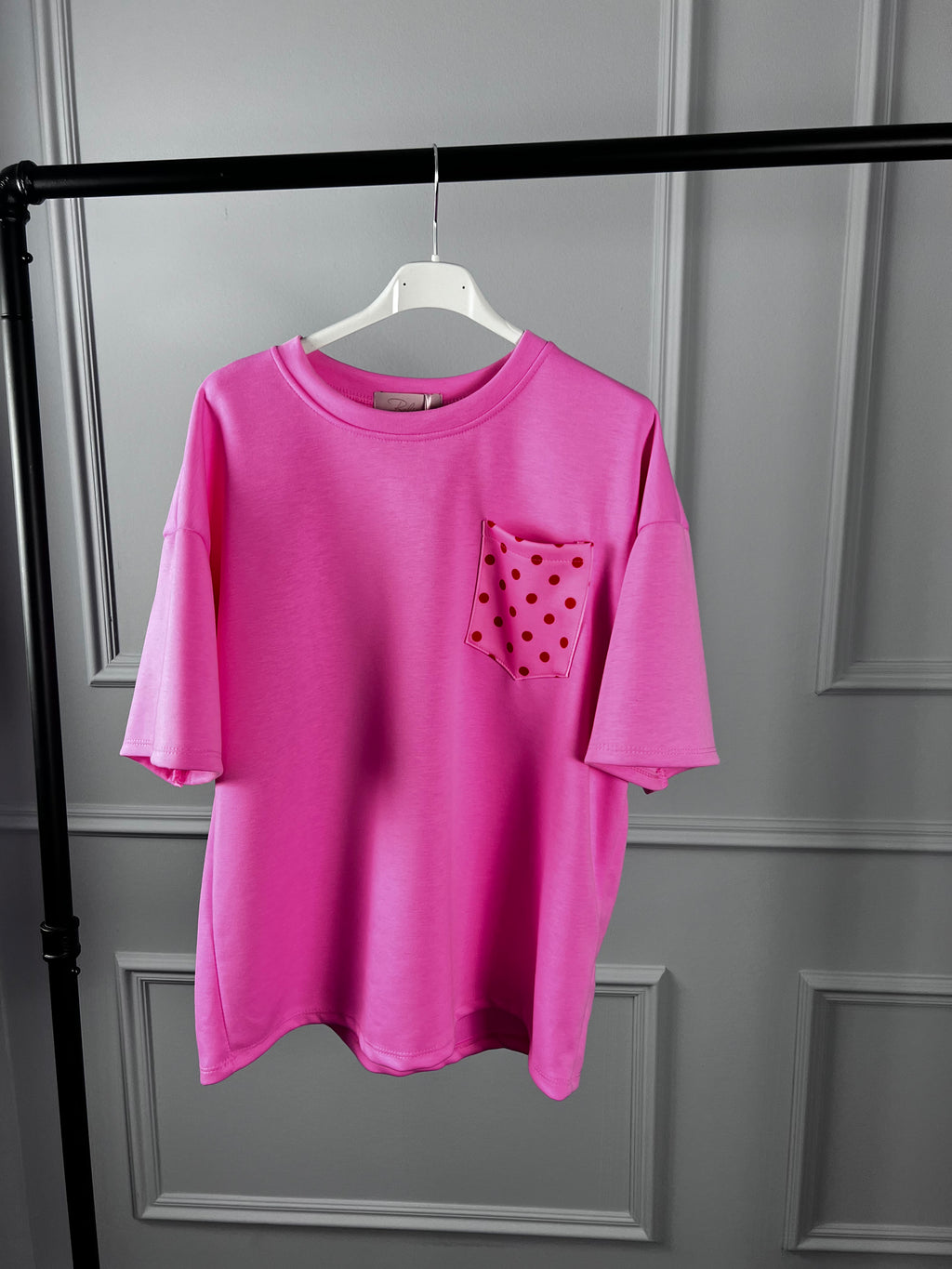 T-SHIRT pink mit Punkten