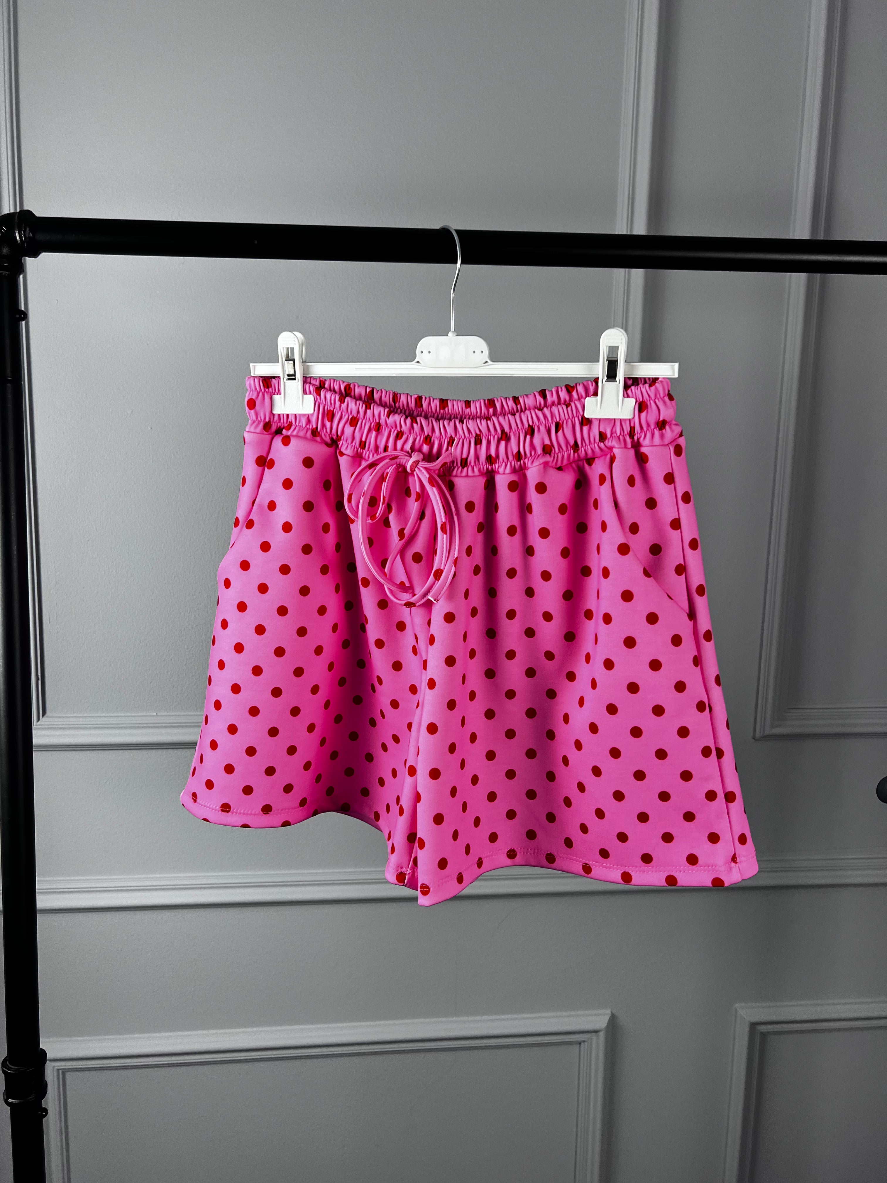 SHORTS pink gepunktet