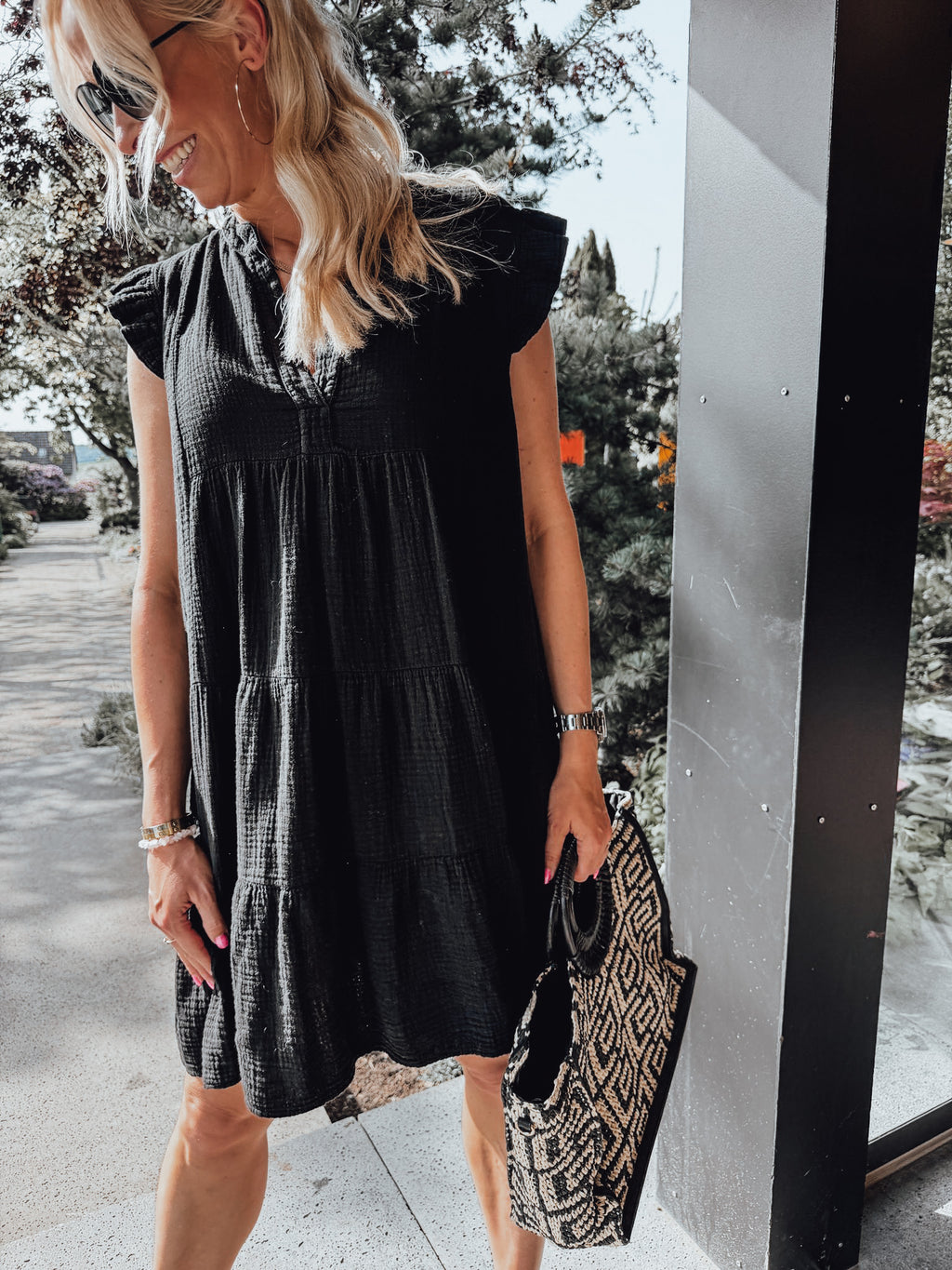 KLEID Musselin schwarz