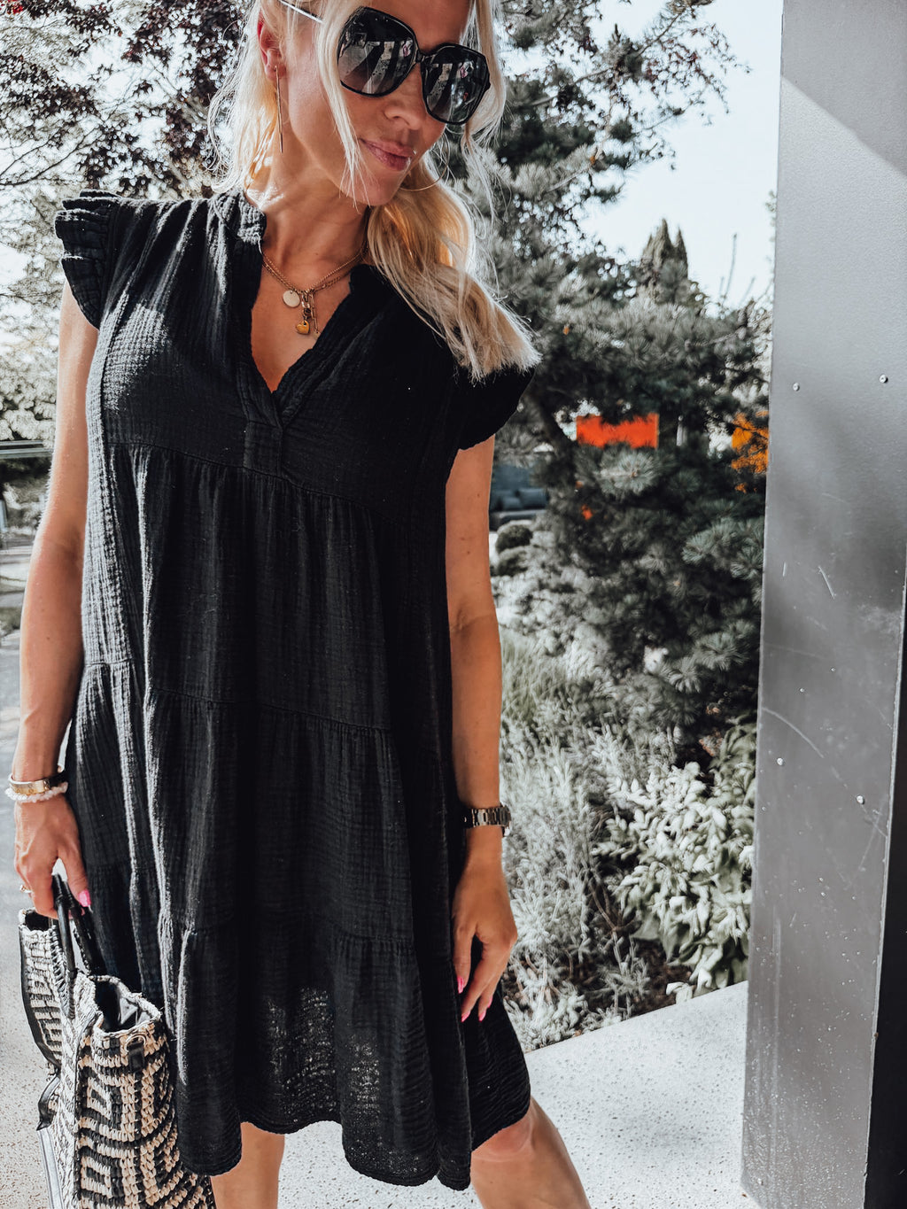 KLEID Musselin schwarz