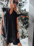 KLEID Musselin schwarz