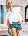 BLUSE creme mit Spitze