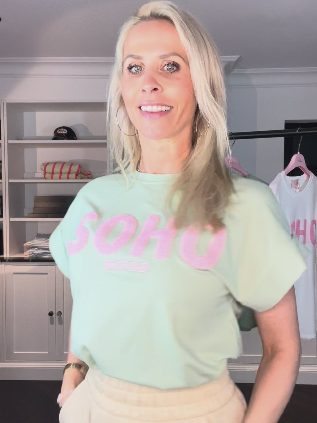 SOHO-Shirt in Hellgrün | Made in Italy | Gr. 36–42